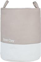 Estia Tone Lab Καλάθι Απλύτων Υφασμάτινο 48lt 35x35x50cm Stone Clay 02-41212