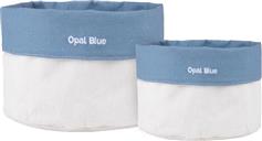 Estia Tone Lab Σετ Διακοσμητικά Καλάθια Opal Blue 2τμχ 02-41199