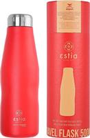 Estia Travel Flask Save Aegean Μπουκάλι Θερμός Matte Red 500ml 01-8543