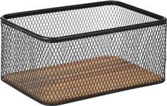 Estia Wired Καλάθι Αποθήκευσης Μαύρο 24x16.5x11cm 02-27674