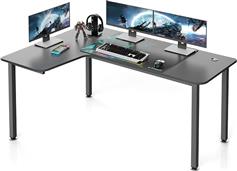 Eureka Ergonomic ERK-CD-L01L-60B-V4 Γραφείο Μεταλλικά Πόδια 155x110x76cm Γκρι 22.01.0141