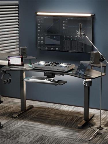 Eureka Ergonomic ERK-ES71-B-US-V3 Ηλεκτρικό Γραφείο Gaming Ξύλινο Γκρι με Μεταλλικά Πόδια, Ρυθμιζόμενο Ύψος & LED 180x60x75cm 22.01.0142