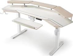 Eureka Ergonomic ERK-ES71-MW-UK Ηλεκτρικό Γραφείο Gaming Ξύλινο Gaming με Μεταλλικά Πόδια, Ρυθμιζόμενο Ύψος & LED 180x60x75cm 22.01.0119