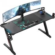 Eureka Ergonomic ERK-Z60-B-2-V2 Γραφείο Gaming με Μεταλλικά Πόδια Μαύρο 153x60x78.5cm