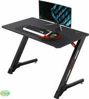 Eureka Ergonomic Γραφείο Gaming Z43 Ξύλινο με Μεταλλικά Πόδια Black 110x60x75.4cm ERK-GD-4301 22.01.0024