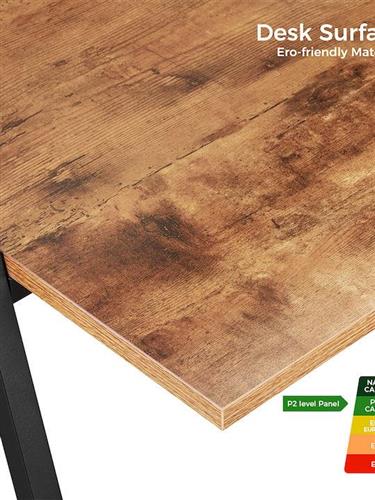 Eureka Ergonomic Γραφείο με Μεταλλικά Πόδια Καφέ 120x57.7x130cm ERK-CD-48VP 22.01.0052