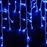 Eurolamp 100 Χριστουγεννιάτικα Λαμπάκια LED Μπλε 1.8m x 60cm τύπου Βροχή με Διαφανές Καλώδιο 600-11353