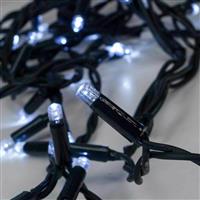 Eurolamp 100 Χριστουγεννιάτικα Λαμπάκια LED Ψυχρό Λευκό 11.6m σε Σειρά με Πράσινο Καλώδιο 600-11110