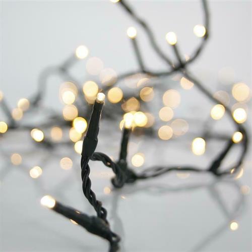Eurolamp 1200 Χριστουγεννιάτικα Λαμπάκια LED Θερμό Λευκό 60m σε Σειρά με Πράσινο Καλώδιο 600-11349