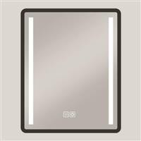 Eurolamp 144-88004 Ορθογώνιος Καθρέπτης Μπάνιου Led από Μέταλλο 60x80cm Μαύρος