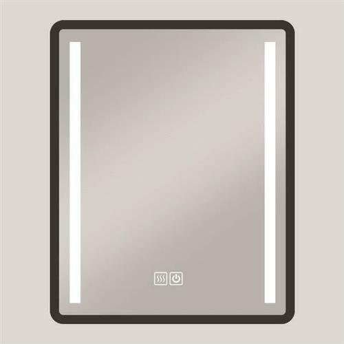 Eurolamp 144-88004 Ορθογώνιος Καθρέπτης Μπάνιου Led από Μέταλλο 60x80cm Μαύρος