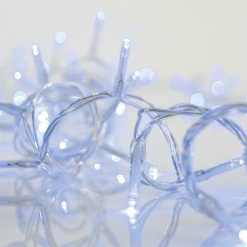 Eurolamp 144 Χριστουγεννιάτικα Λαμπάκια LED Μπλε 3m x 60cm τύπου Βροχή με Διαφανές Καλώδιο και Προγράμματα 600-11368