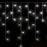 Eurolamp 144 Χριστουγεννιάτικα Λαμπάκια LED Φυσικό Λευκό 3m x 60cm τύπου Βροχή με Διαφανές Καλώδιο και Προγράμματα 600-11354