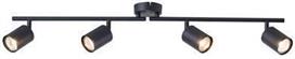 Eurolamp 145-25223 Olymp Σποτ με 4 Φώτα και με Ντουί GU10 σε Μαύρο Χρώμα
