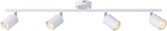 Eurolamp 145-25229 Olymp Σποτ με 4 Φώτα και με Ντουί GU10 σε Λευκό Χρώμα