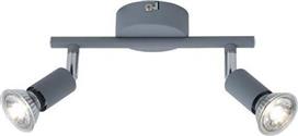 Eurolamp 145-25244 Vorras Διπλό Σποτ με Ντουί GU10 σε Γκρι Χρώμα