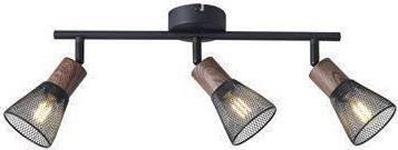 Eurolamp 145-25257 Meshy Τριπλό Σποτ με Ντουί E14 σε Μαύρο Χρώμα