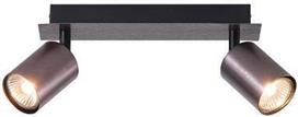 Eurolamp 145-25266 Luxy Διπλό Σποτ με Ντουί GU10 σε Γκρι Χρώμα
