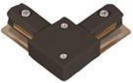 Eurolamp 145-59024 Σύνδεσμος Ράγας Φωτιστικών από Αλουμίνιο σε Μαύρο Χρώμα