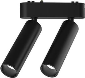 Eurolamp 145-59507 Διπλό Σποτ σε Μαύρο χρώμα