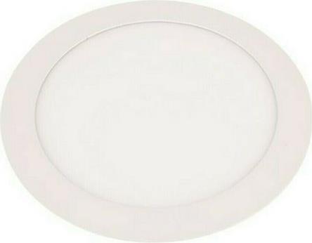 Eurolamp 145-68011 Στρογγυλό Χωνευτό LED Panel Ισχύος 20W με Φυσικό Λευκό Φως 22.5x22.5cm 