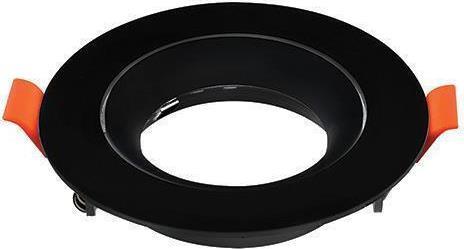 Eurolamp 147-52531 Μεταλλικό Πλαίσιο για Σποτ GU10 σε Μαύρο χρώμα 9.5x9.5cm