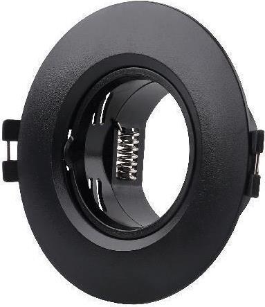 Eurolamp 147-52701 Πλαστικό Πλαίσιο για Σποτ GU10 Μαύρο 9x9cm