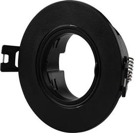 Eurolamp 147-52707 Πλαστικό Πλαίσιο για Σποτ GU10 Μαύρο 9x9cm