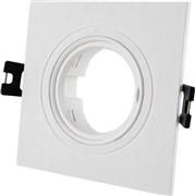 Eurolamp 147-52710 Τετράγωνο Πλαστικό Πλαίσιο για Σποτ GU10 Λευκό