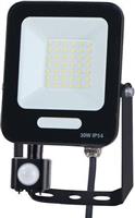 Eurolamp 147-69066 Στεγανός Προβολέας LED 30W Ψυχρό Λευκό 6500K με Αισθητήρα Κίνησης IP54