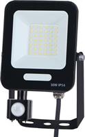 Eurolamp 147-69067 Στεγανός Προβολέας LED 30W Φυσικό Λευκό 4000K με Αισθητήρα Κίνησης IP54