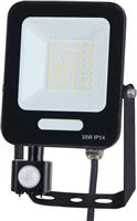 Eurolamp 147-69068 Στεγανός Προβολέας LED 30W Θερμό Λευκό 3000K με Αισθητήρα Κίνησης IP54