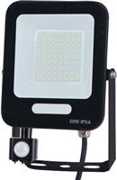Eurolamp 147-69070 Στεγανός Προβολέας LED 50W Φυσικό Λευκό 4000K με Αισθητήρα Κίνησης IP66