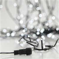 Eurolamp 180 Χριστουγεννιάτικα Λαμπάκια LED Ψυχρό Λευκό σε Σειρά με Πράσινο Καλώδιο Χωρίς Μετασχηματιστή 600-11805