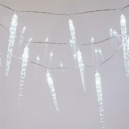 Eurolamp 20 Χριστουγεννιάτικα Λαμπάκια LED Ψυχρό Λευκό 28.5m x 16cm τύπου Βροχή με Διαφανές Καλώδιο 600-11433