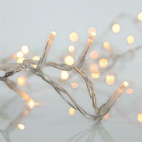Eurolamp 200 Χριστουγεννιάτικα Λαμπάκια LED Θερμό Λευκό 6m τύπου Βροχή με Διαφανές Καλώδιο 600-11384
