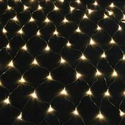 Eurolamp 240 Χριστουγεννιάτικα Λαμπάκια LED Θερμό Λευκό 2m x 150cm τύπου Δίχτυ με Πράσινο Καλώδιο 600-11381