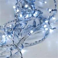 Eurolamp 288 Χριστουγεννιάτικα Λαμπάκια LED Ψυχρό Λευκό 6m x 60cm τύπου Βροχή με Διαφανές Καλώδιο 600-11365
