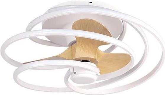 Eurolamp 300-25044 Ανεμιστήρας Οροφής 68cm με Φως και Τηλεχειριστήριο Λευκός