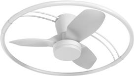 Eurolamp 300-25076 Ανεμιστήρας Οροφής 80cm με Φως και Τηλεχειριστήριο Λευκός