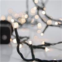Eurolamp 400 Χριστουγεννιάτικα Λαμπάκια LED Φυσικό Λευκό σε Σειρά με Πράσινο Καλώδιο και Προγράμματα 600-11553