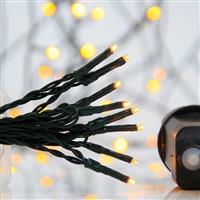 Eurolamp 400 Χριστουγεννιάτικα Λαμπάκια LED Θερμό Λευκό 19.95m σε Σειρά με Πράσινο Καλώδιο και Προγράμματα 600-11551