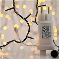 Eurolamp 400 Χριστουγεννιάτικα Λαμπάκια LED Θερμό Λευκό 23.05m σε Σειρά με Πράσινο Καλώδιο και Προγράμματα 600-11870