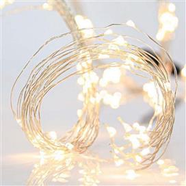 Eurolamp 400 Χριστουγεννιάτικα Λαμπάκια LED Θερμό Λευκό 2.4m τύπου Χταπόδι με Ασημί Καλώδιο 600-11771