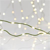 Eurolamp 500 Χριστουγεννιάτικα Λαμπάκια LED Θερμό Λευκό σε Σειρά με Πράσινο Καλώδιο και Προγράμματα 600-11785