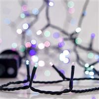 Eurolamp 700 Χριστουγεννιάτικα Λαμπάκια LED Πολύχρωμα 34.95m σε Σειρά με Πράσινο Καλώδιο και Προγράμματα 600-11594
