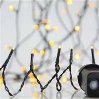 Eurolamp 700 Χριστουγεννιάτικα Λαμπάκια LED Θερμό Λευκό 34.95m σε Σειρά με Πράσινο Καλώδιο και Προγράμματα 600-11591