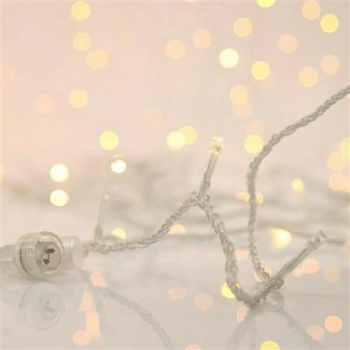 Eurolamp 700 Χριστουγεννιάτικα Λαμπάκια LED Θερμό Λευκό 73.1m σε Σειρά με Διαφανές Καλώδιο 600-11331