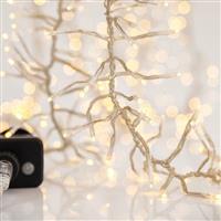 Eurolamp 768 Χριστουγεννιάτικα Λαμπάκια LED Θερμό Λευκό 6m σε Σειρά με Διαφανές Καλώδιο και Προγράμματα 600-11342