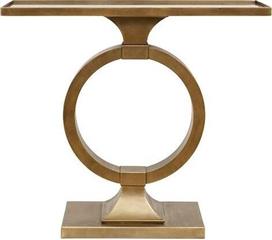 Eurolamp 810-00148 Κονσόλα Μεταλλική με Γυάλινη Επιφάνεια Χρυσή Μ90xΠ32xΥ80cm
